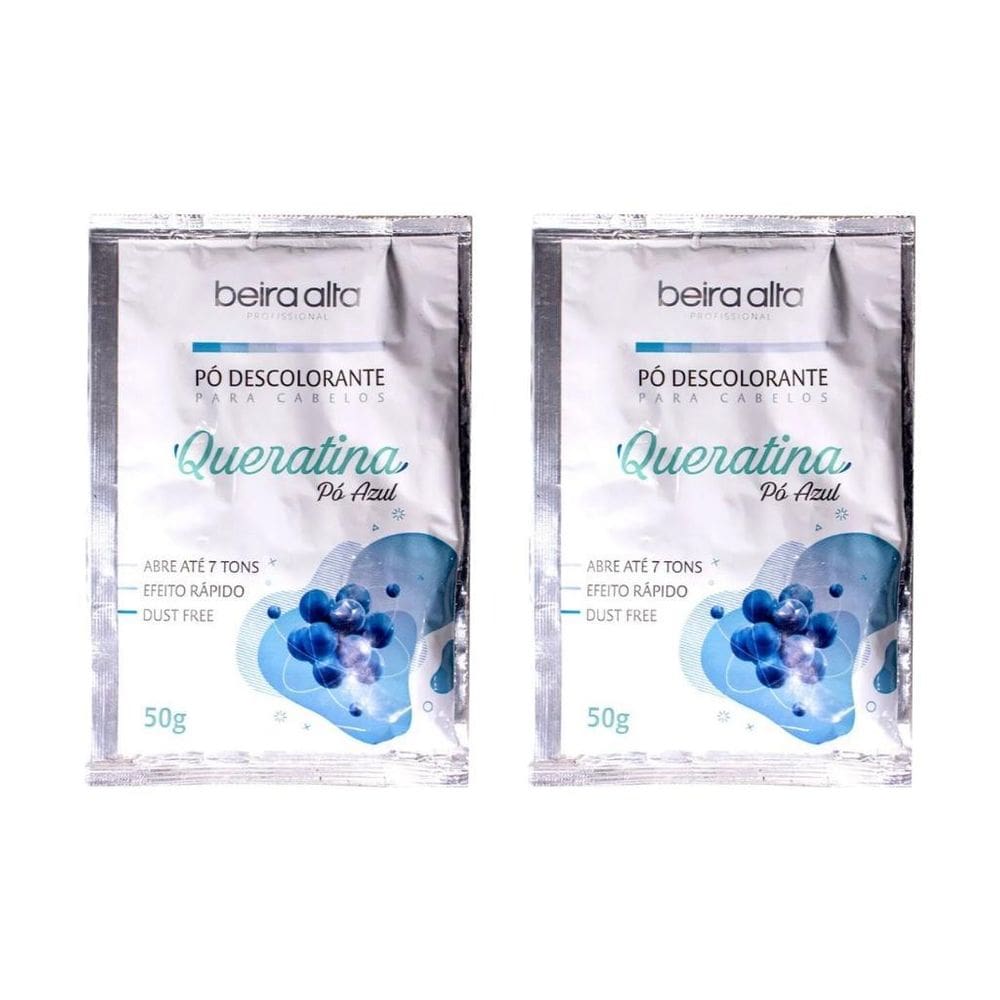 Po Descolorante Beira Alta 50G Queratina - Kit Com 2Un