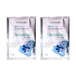 Po Descolorante Beira Alta 50G Queratina - Kit Com 2Un