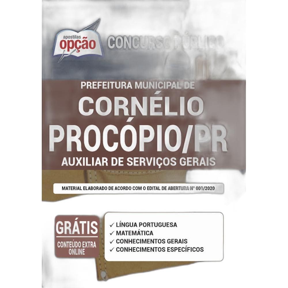 Apostila Cornélio Procópio - Auxiliar De Serviços Gerais