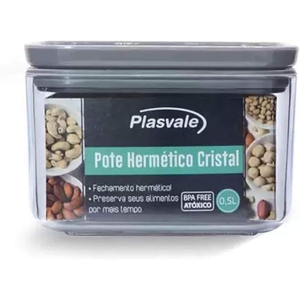 Porta Mantimentos Hermético 0,5l - Plasvale
