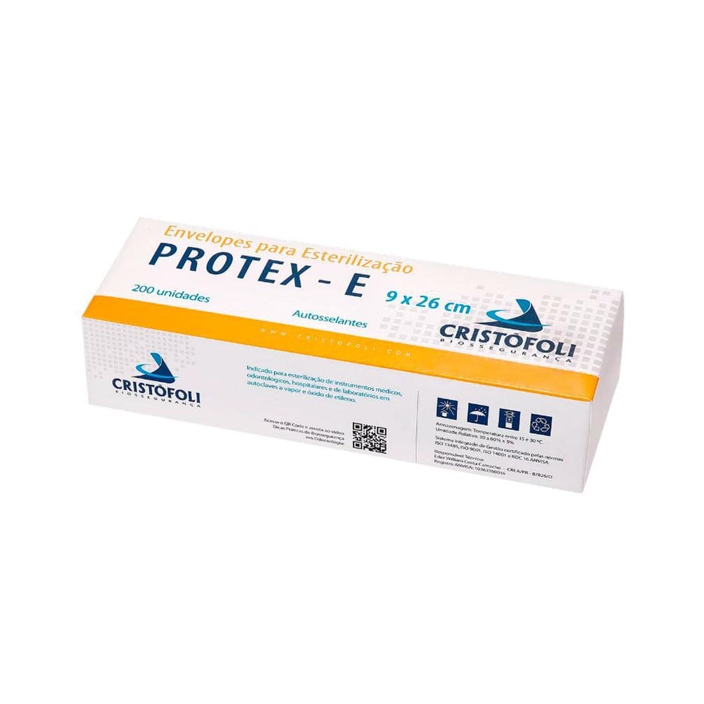 Envelope Auto Selante Protex-E 90x260mm - 200 UN Cristofoli