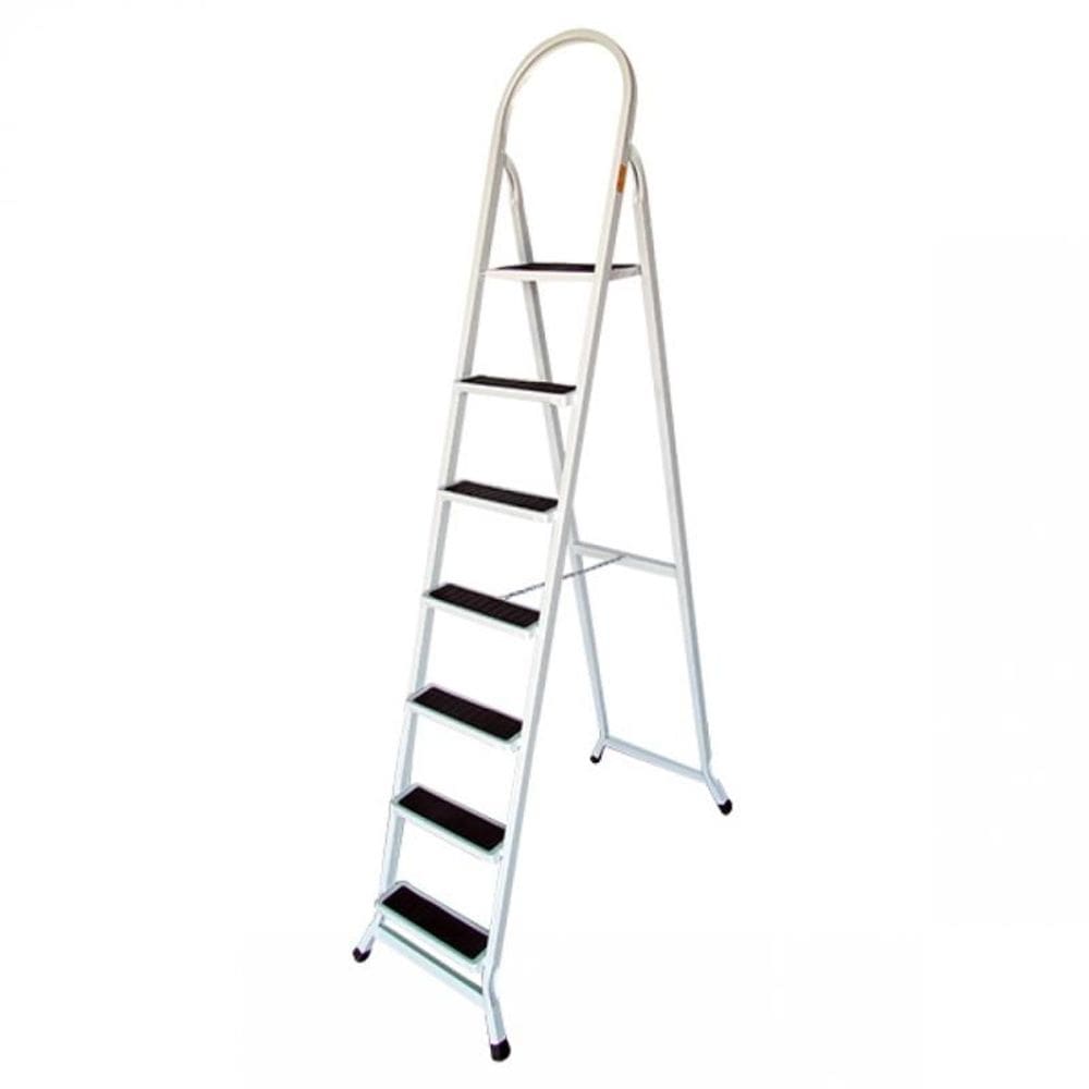 Escada Retangular 7 Degraus Branco Preto