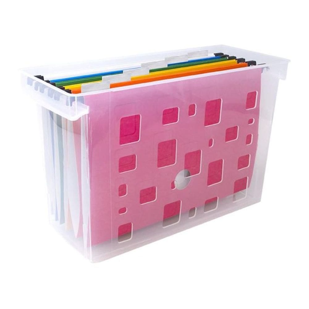 Caixa Arquivo Dellocolor Cristal C/6 Pastas Suspensas