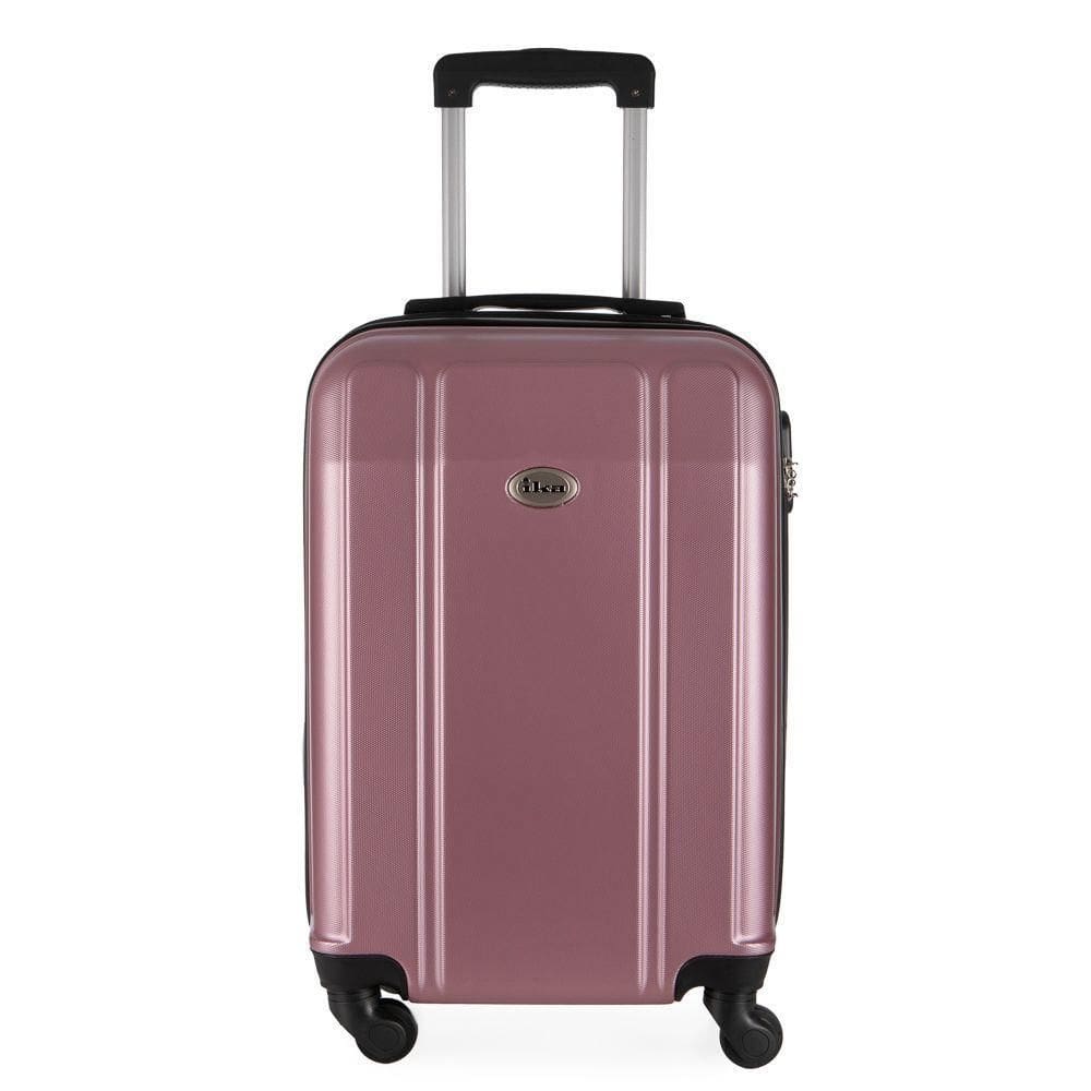 Mala De Bordo Abs Para Viagem Ika Continental Cadeado Embutido Rodas 360 Rosê Tam Pp