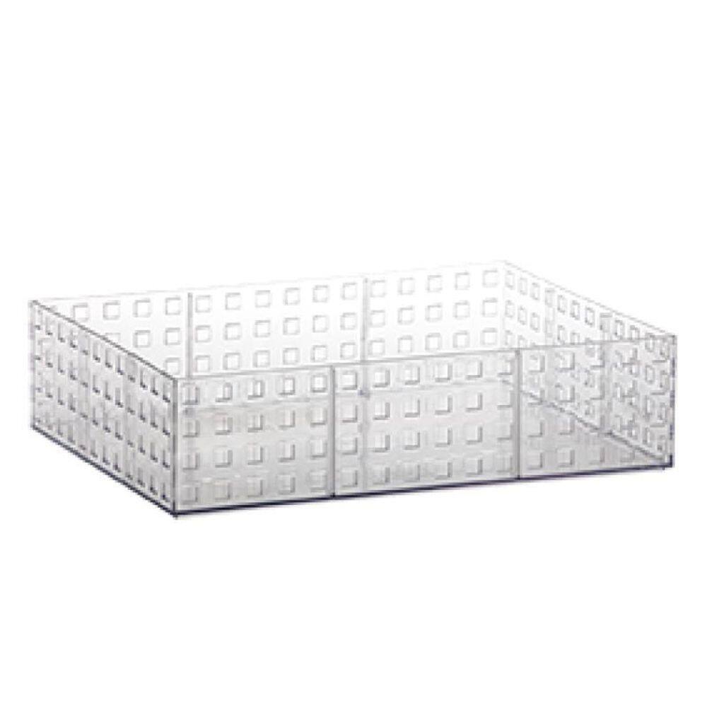 Organizador Empilhavel 32X23X8 Quadratta Cristal