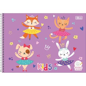 Caderno Espiral Cartografia e Desenho Capa Dura Sapeca Kids Menina/Menino 96 Fls - Tilibra