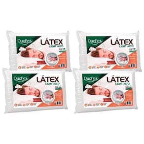 Travesseiro T. Látex Light LP1101 c/ Capa Dry Fresh Kit c/ 4 Un (50x70) - Duoflex