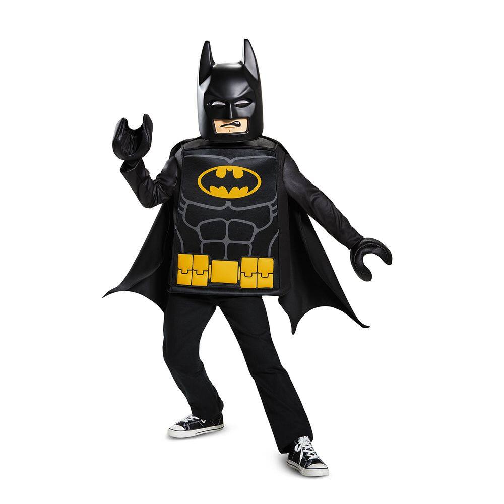 Traje LEGO Batman Movie Classic para crianças, preto, tamanho S (4-6)