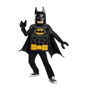 Traje LEGO Batman Movie Classic para crianças, preto, tamanho S (4-6)