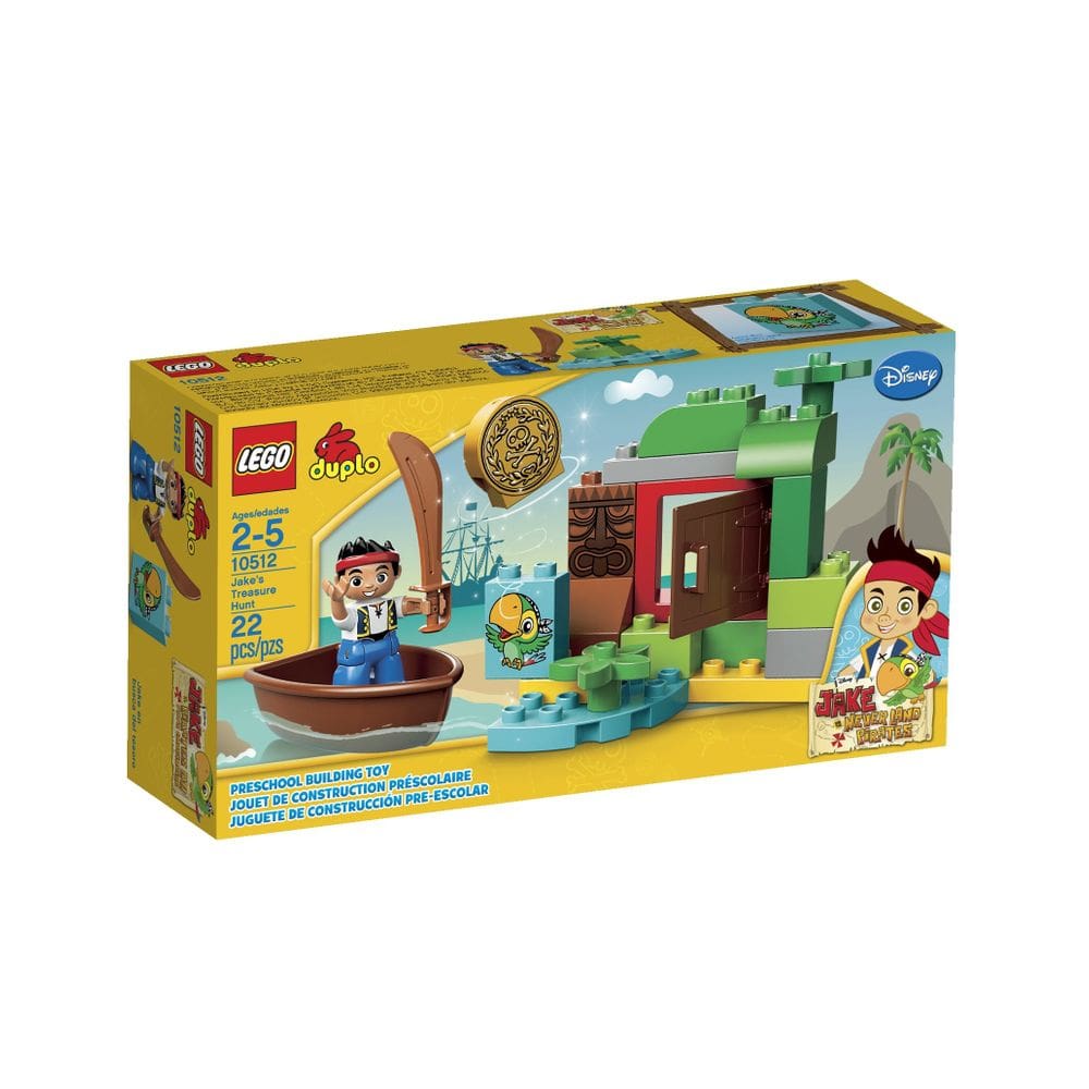 Conjunto de construção LEGO Jakes Treasure Hunt 10512 com barco e boneco