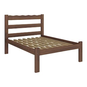 Cama De Casal Madeira Maciça Para Colchão 128-138x188cm Multimóveis Imbuia