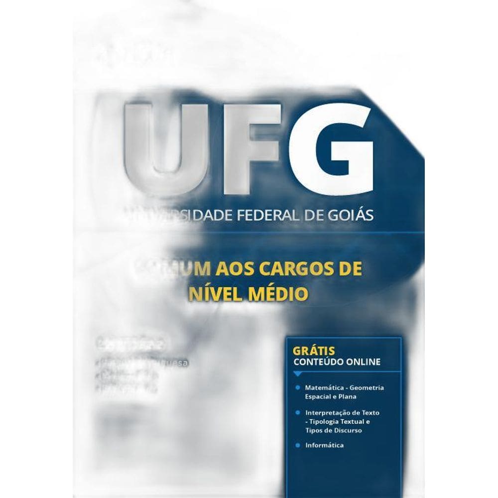 Apostila UFG 2019  Comum aos Cargos de Nível Médio