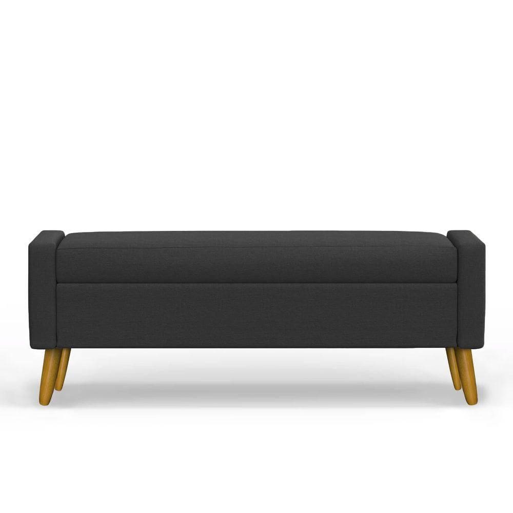 Recamier Bau Paris 1,40m Suede Preto - Inova Decor