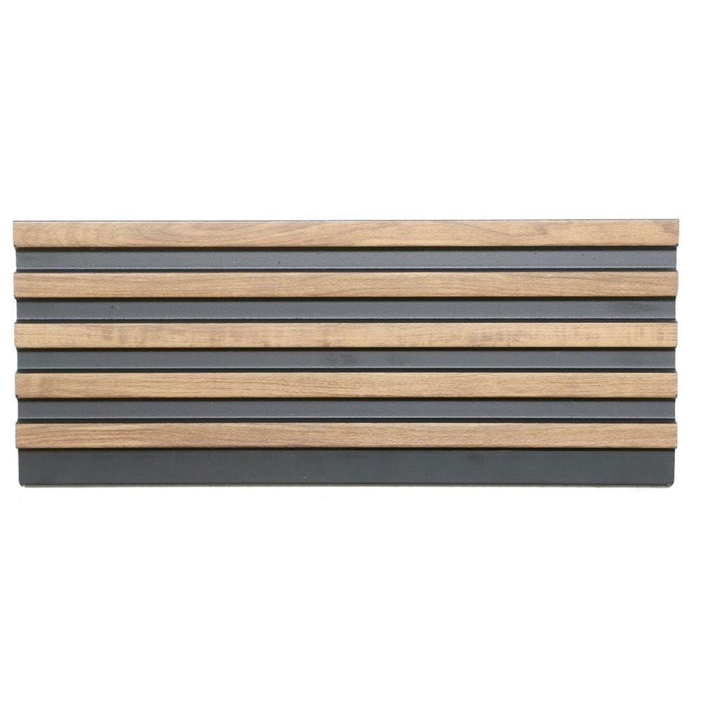 Painel Ripado de Poliestireno 12,2 Cm X 1,2cm Metro Linear-gr02pr-bs - Barra 2,85ml - caixa com 2,85 Unidade - Black Marrom