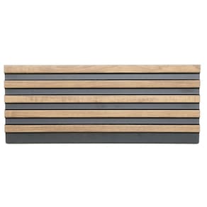 Painel Ripado de Poliestireno 12,2 Cm X 1,2cm Metro Linear-gr02pr-bs - Barra 2,85ml - caixa com 2,85 Unidade - Black Marrom