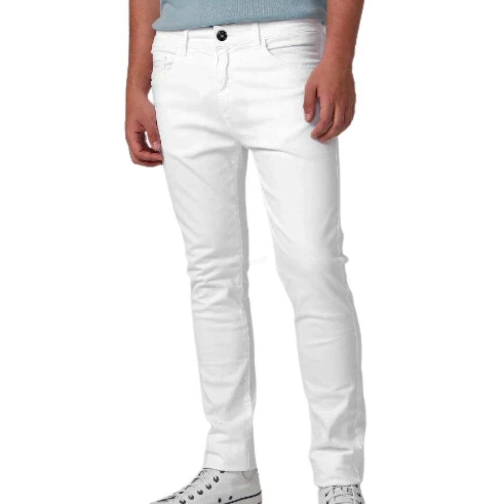 Calça Masculina Slim Fatal Sarja Color Branca 22946