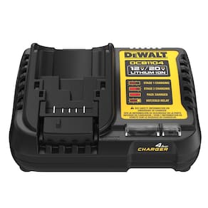 Carregador de bateria DEWALT DCB1104 12V MAX/20V MAX 4A à prova d`água