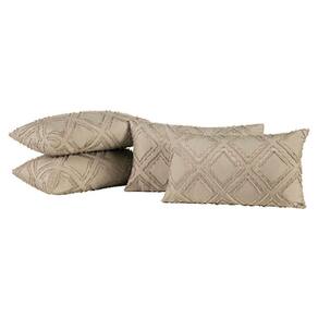 Almofadas Cheias Aveline 60cm X 30cm 04 Peças - Caqui
