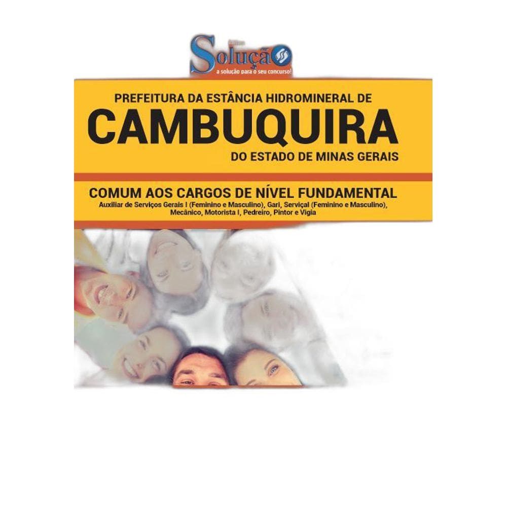 Apostila Cambuquira MG 2019 Cargos Nível Fundamental
