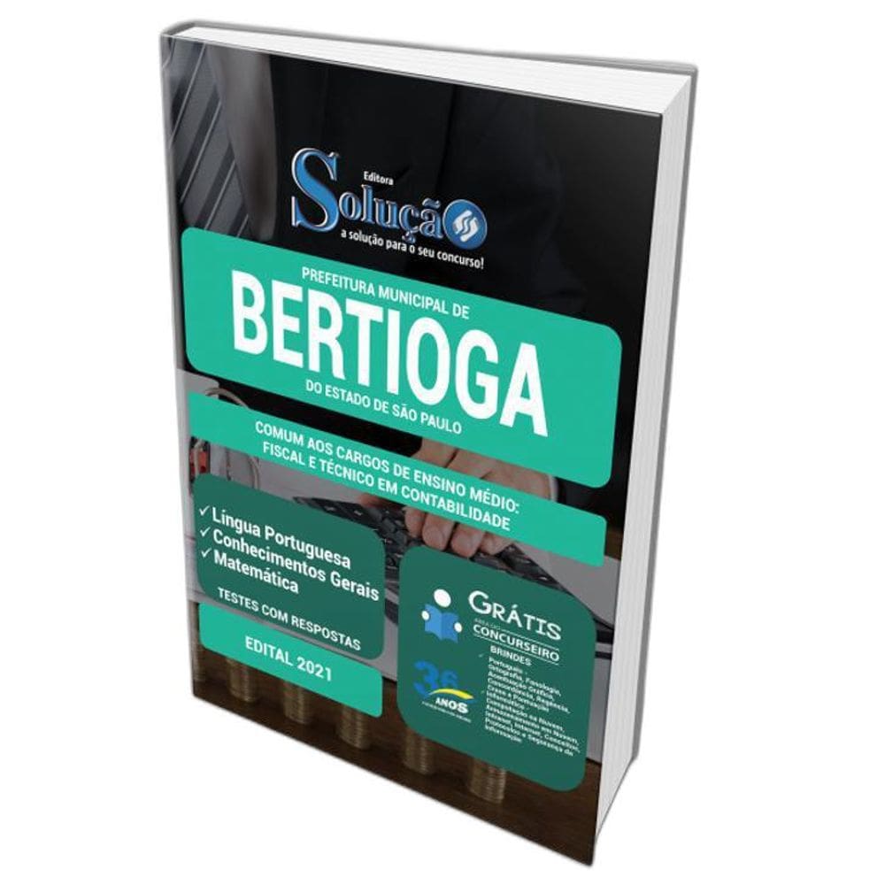 Apostila Bertioga Sp - Fiscal E Técnico Em Contabilidade