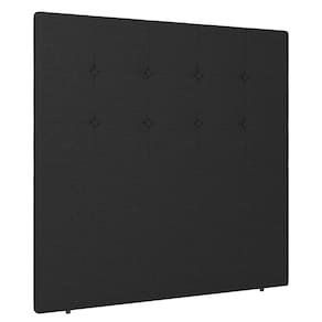Cabeceira Cama Box Solteiro Luana 90cm Linho Preto - Desk Design