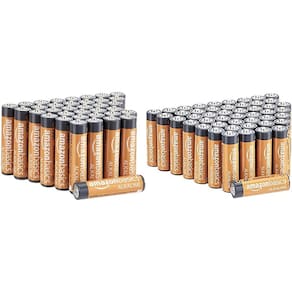 Bateria Amazon Basics Alcaline AA, pacote com 48, pacote AAA com 36