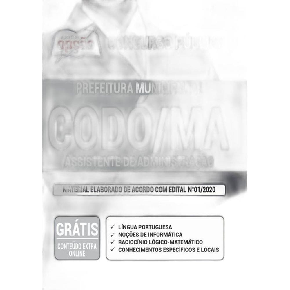 Apostila Concurso Codó Ma - Assistente De Administração