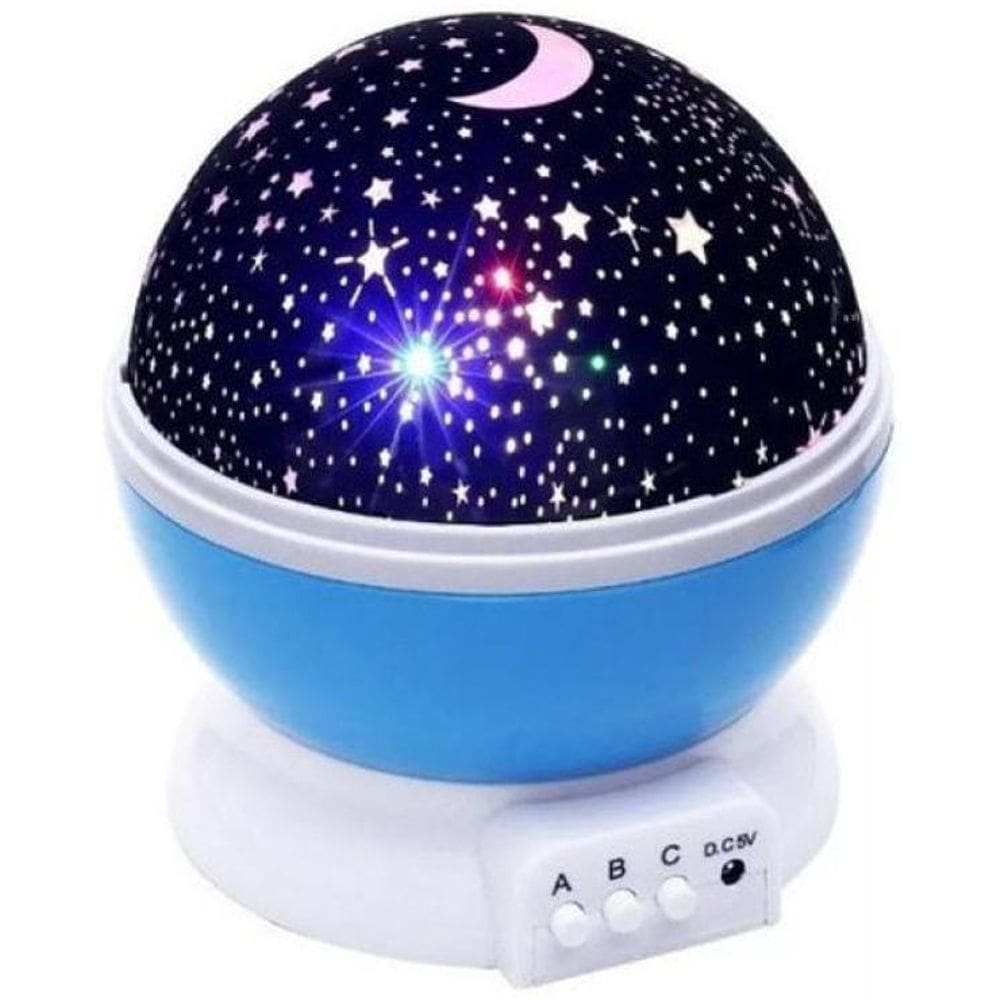 Projetor Luminária Estrelas Galaxy 360º - Galaxy Azul - USB