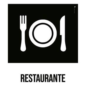 Kit 3 Placas Desenho - Restaurante