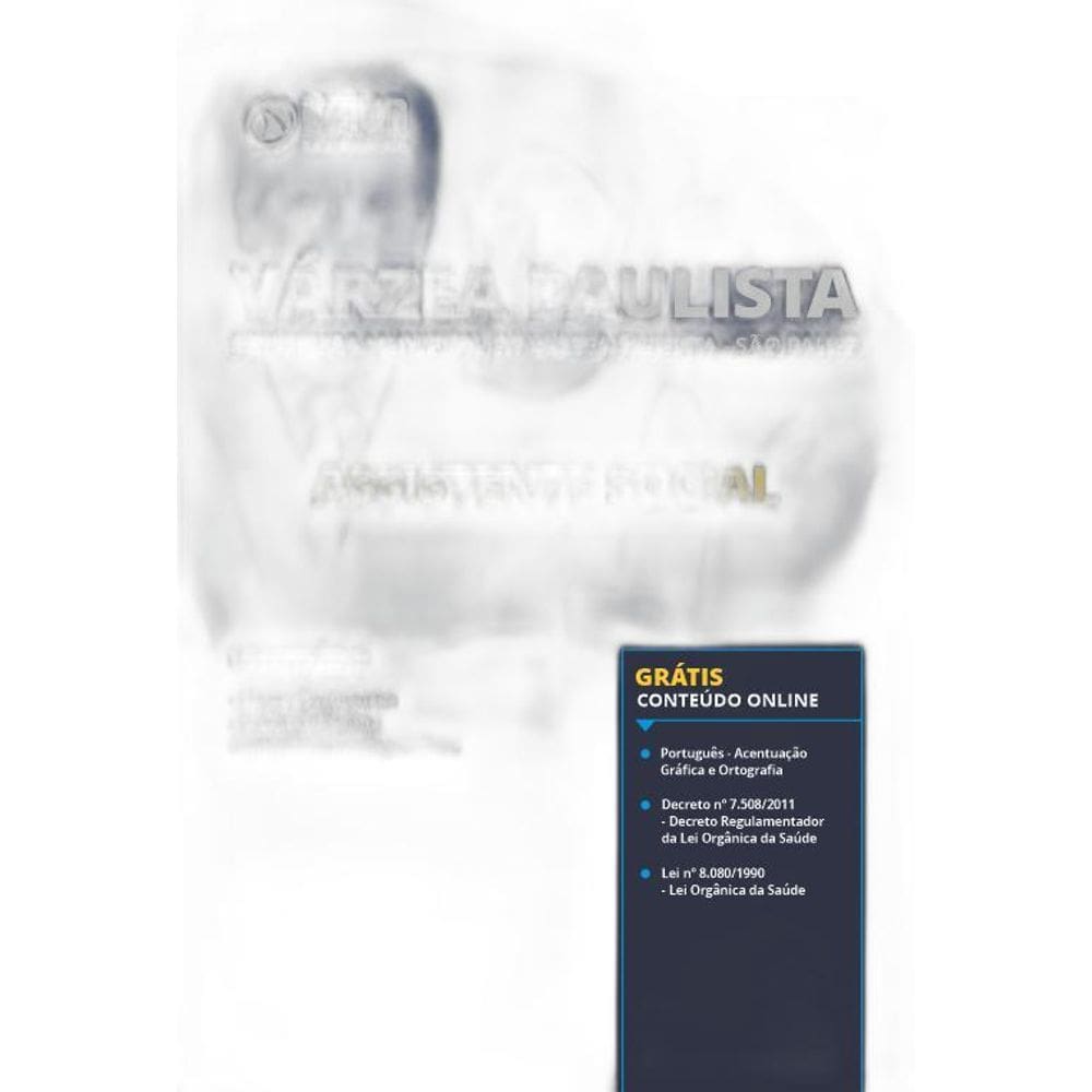 Apostila Prefeitura Várzea Paulista Sp - Assistente Social