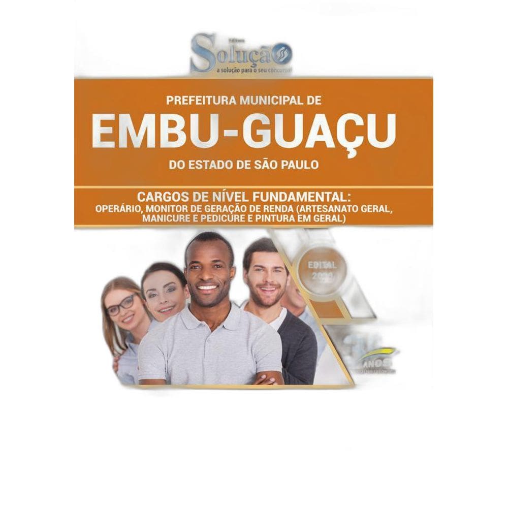 Apostila Concurso Embu Guaçu Sp - Cargos Nível Fundamental