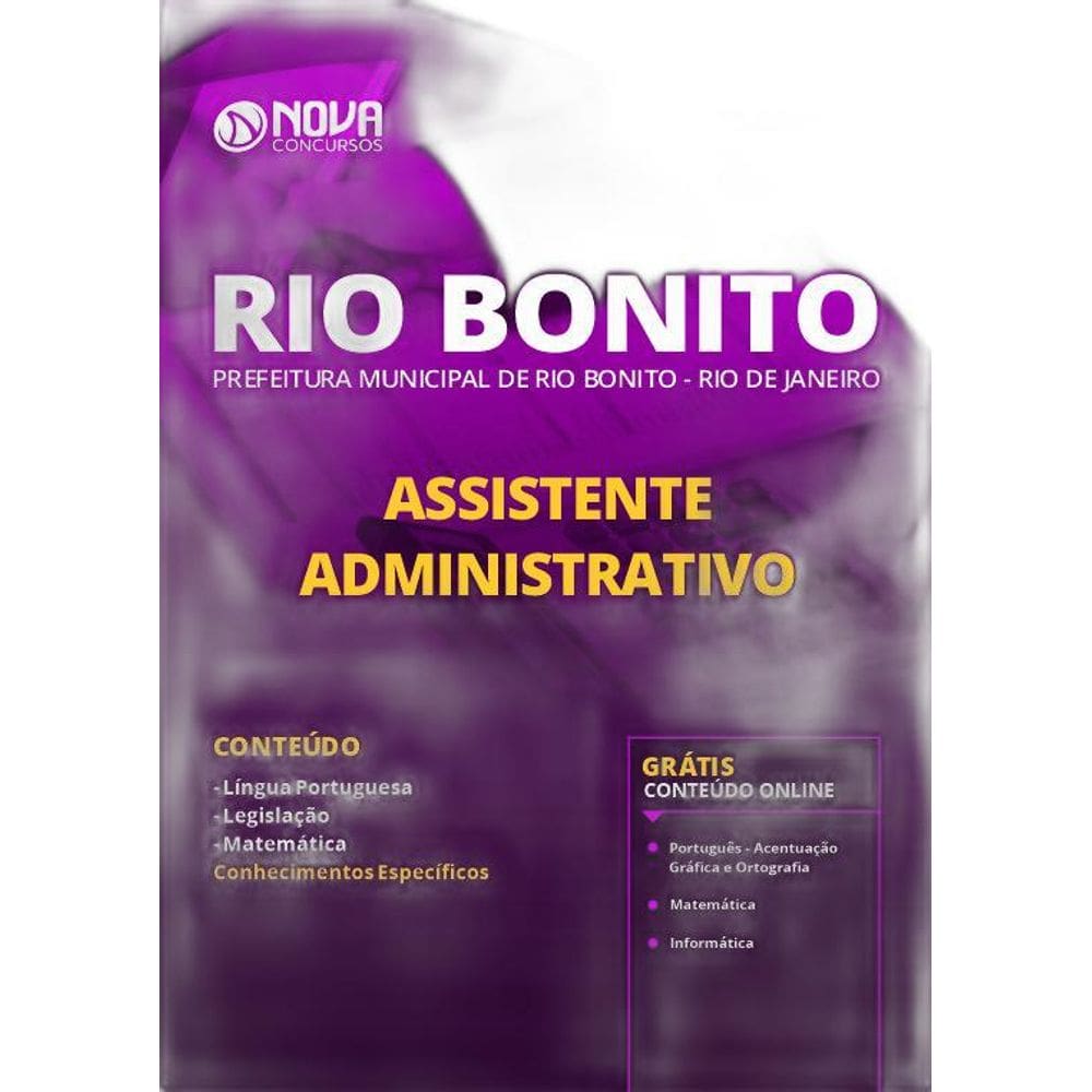Apostila Rio Bonito - Rj 2019 - Assistente Administrativo