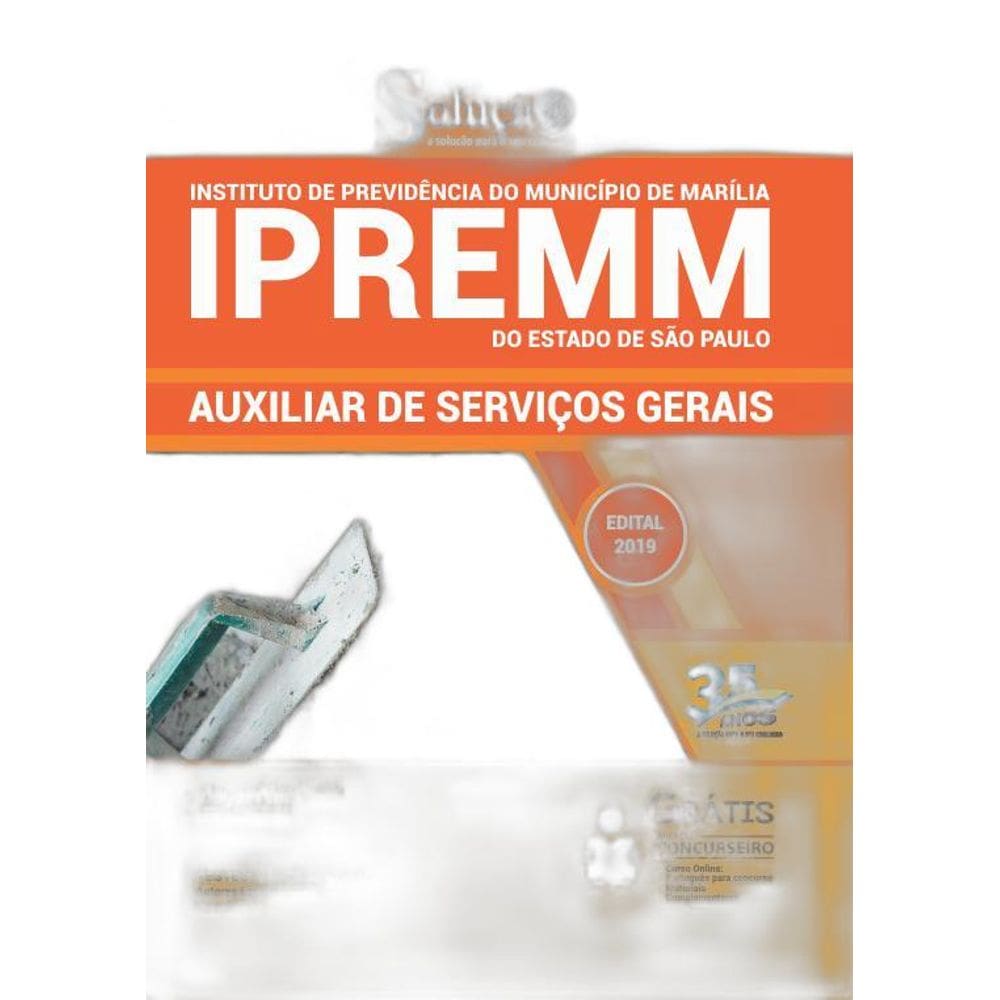 Apostila IPREMM 2019  Auxiliar Serviços Gerais