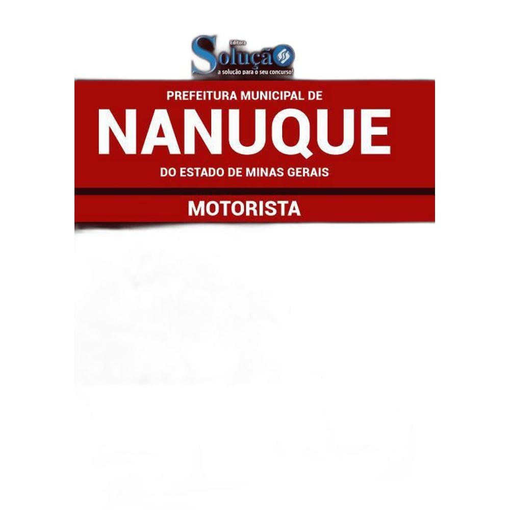 Apostila Prefeitura Nanuque Mg - Motorista
