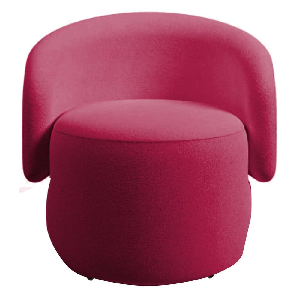 Poltrona Decorativa Anny Suede Vermelho