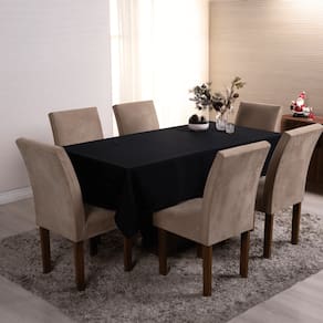 Toalha de Mesa 6 Lugares 2,00 x 1,40m Tecido Oxford Liso 1 Peça Natal