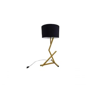 Luminária De Mesa Quarto Sala Escritório Dourado Bali