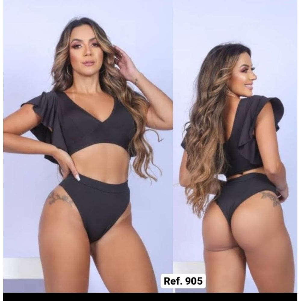 Biquíni ciganinha com calcinha cintura alta