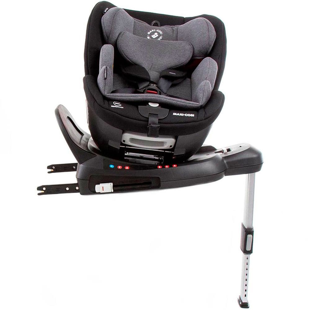 Cadeirinha Para Auto Isofix Maxi Cosi Spinel 360 Reclinável 36kg Ajustável Preto Cadeira Passeio Carro Bebê Infantil Base Giratória Authentic Black