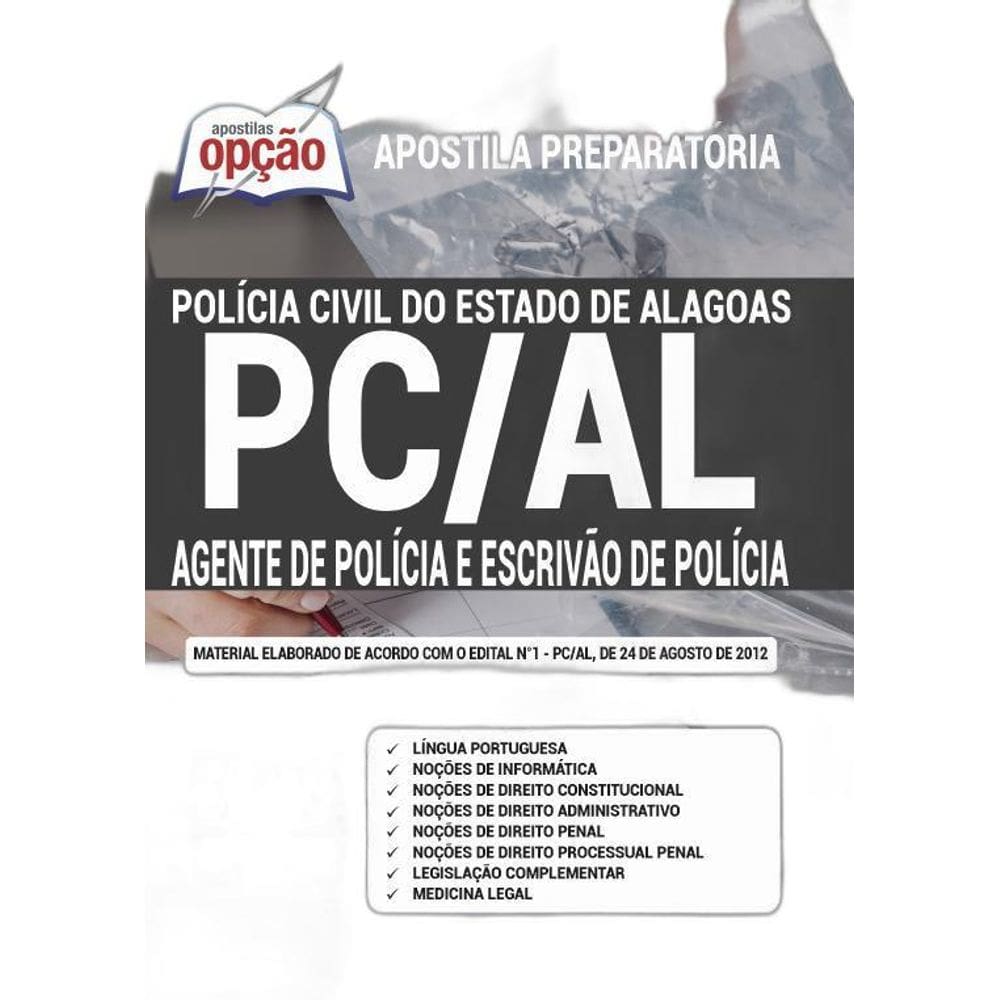 Apostila Pc-Al 2020 - Agente De Polícia E Escrivão