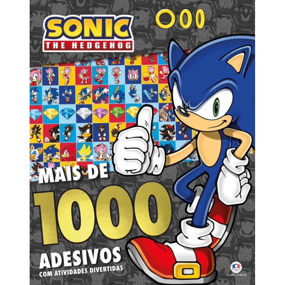 Mais de 1000 Adesivos com Atividades Divertidas - Sonic