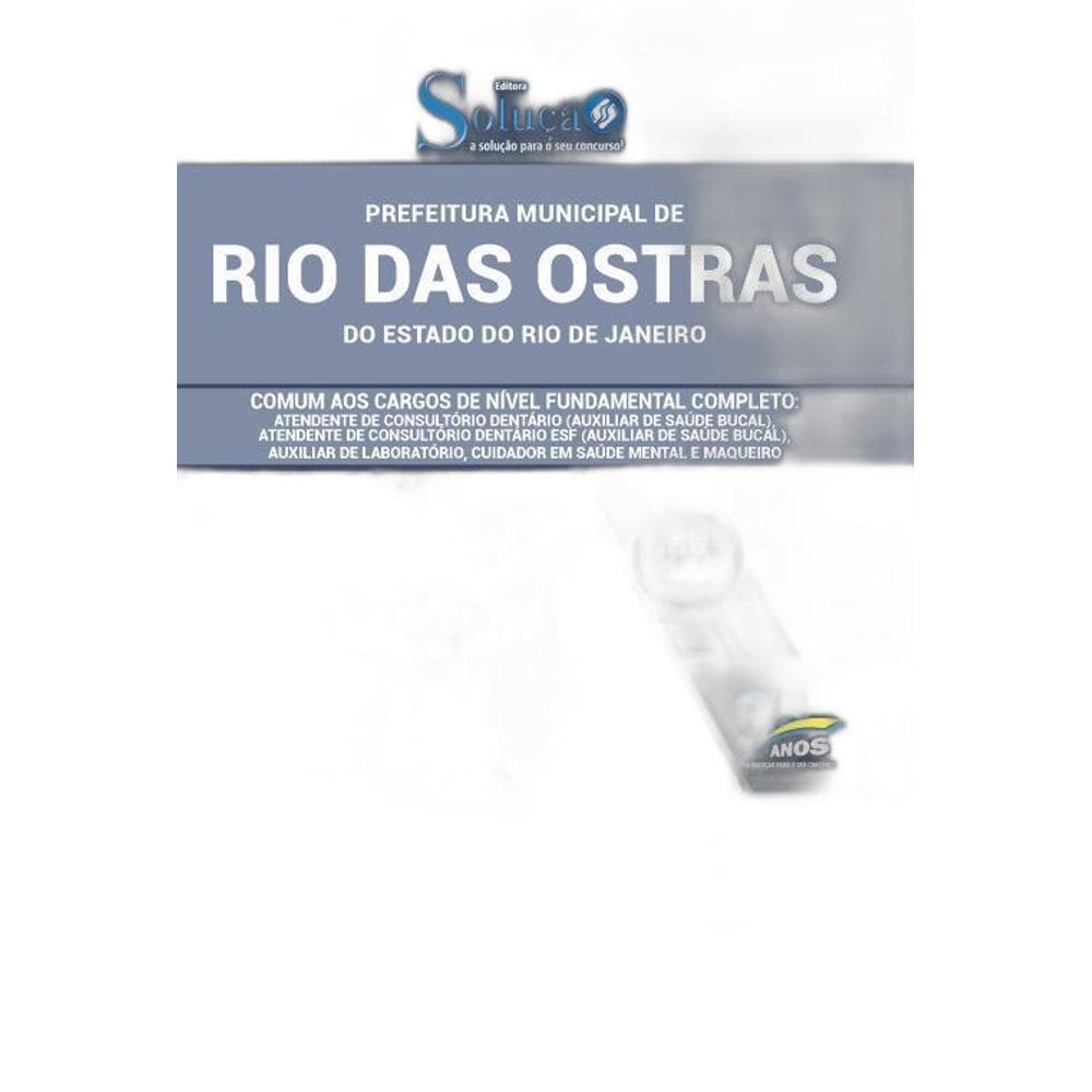 Apostila Rio Das Ostras Rj - Nível Fundamental Completo