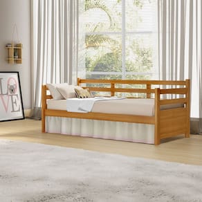 Cama Solteiro Babá Madeira Rústica Enjoy Mona Mais Nicho - Imbuia