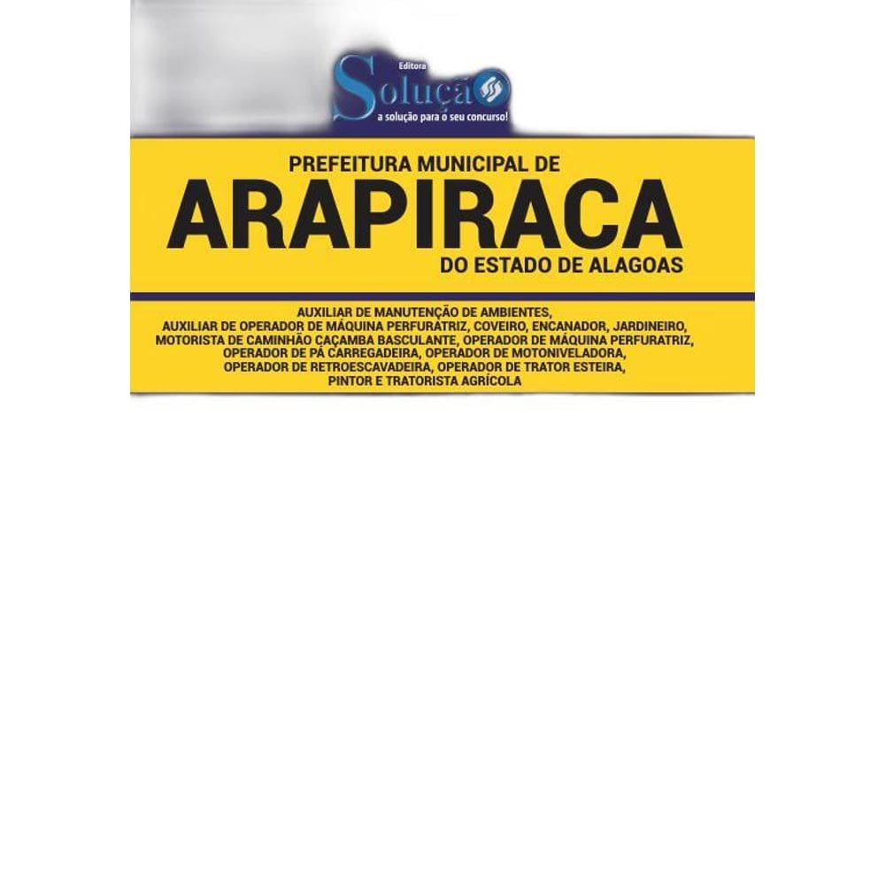 Apostila Arapiraca AL 2019  Fundamental Incompleto
