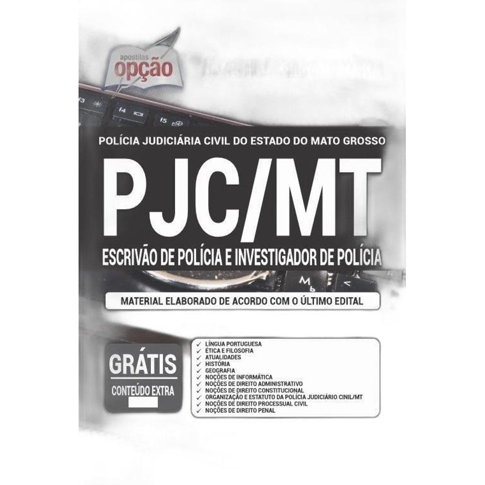 Apostila Concurso Pjc Mt Escrivão Investigador Policia 2020