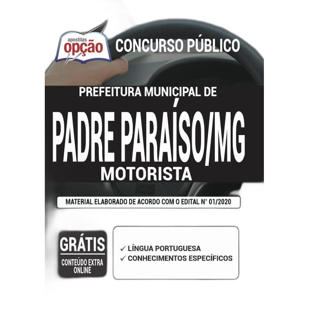 Apostila Prefeitura Padre Paraíso Mg - Motorista