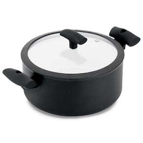 Caçarola Hercules Redonda Antiaderente Ceramica Indução Preta 22x9cm 3L