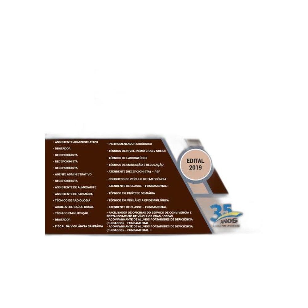 Apostila Pref Ipirá-Ba - 2019 - Cargos De Nível Médio