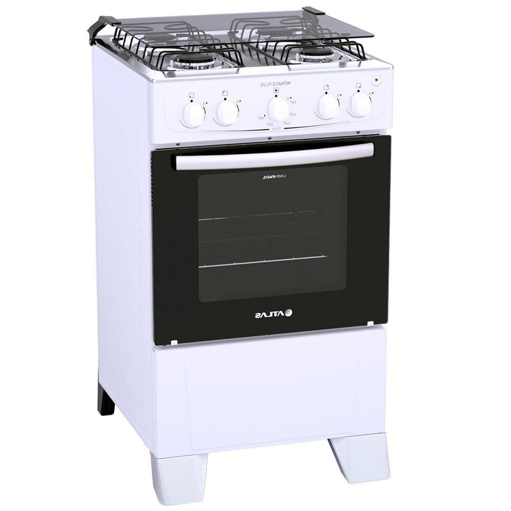 Fogão 4 Bocas Atlas Mônaco Plus Acendimento Automático, Branco
