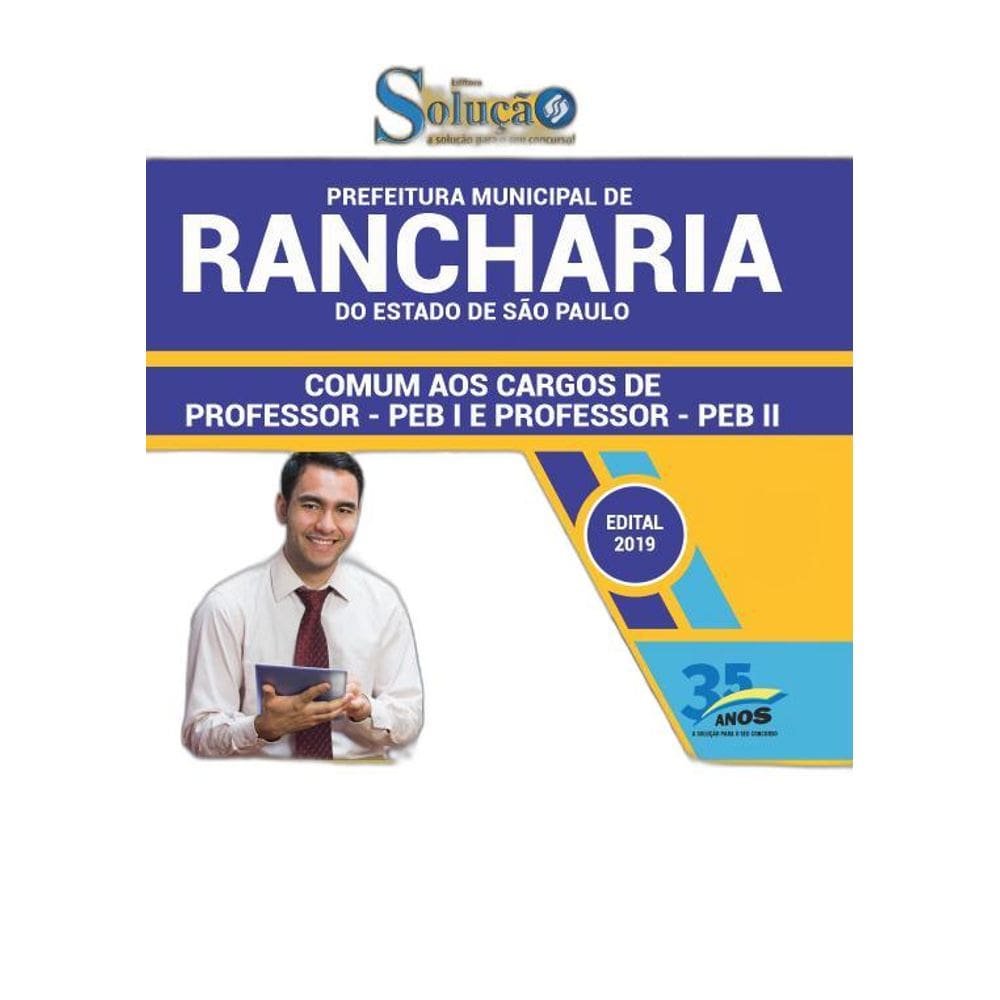 Apostila Rancharia SP 2019  Comum PEB I e PEB 2
